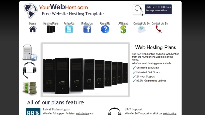 web hosting template