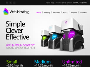 web hosting templates