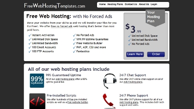web hosting template